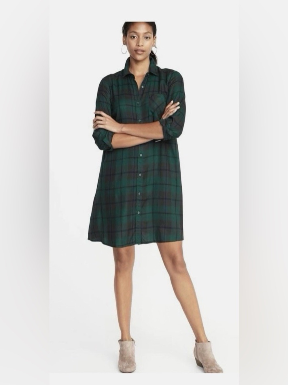 *Old Navy Plaid Swing Shirt Dress | NWOT